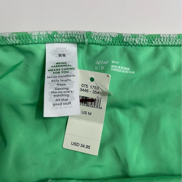 Aerie • NWT Green Floral Bikini Bottom with Belt - Picture 5 of 8